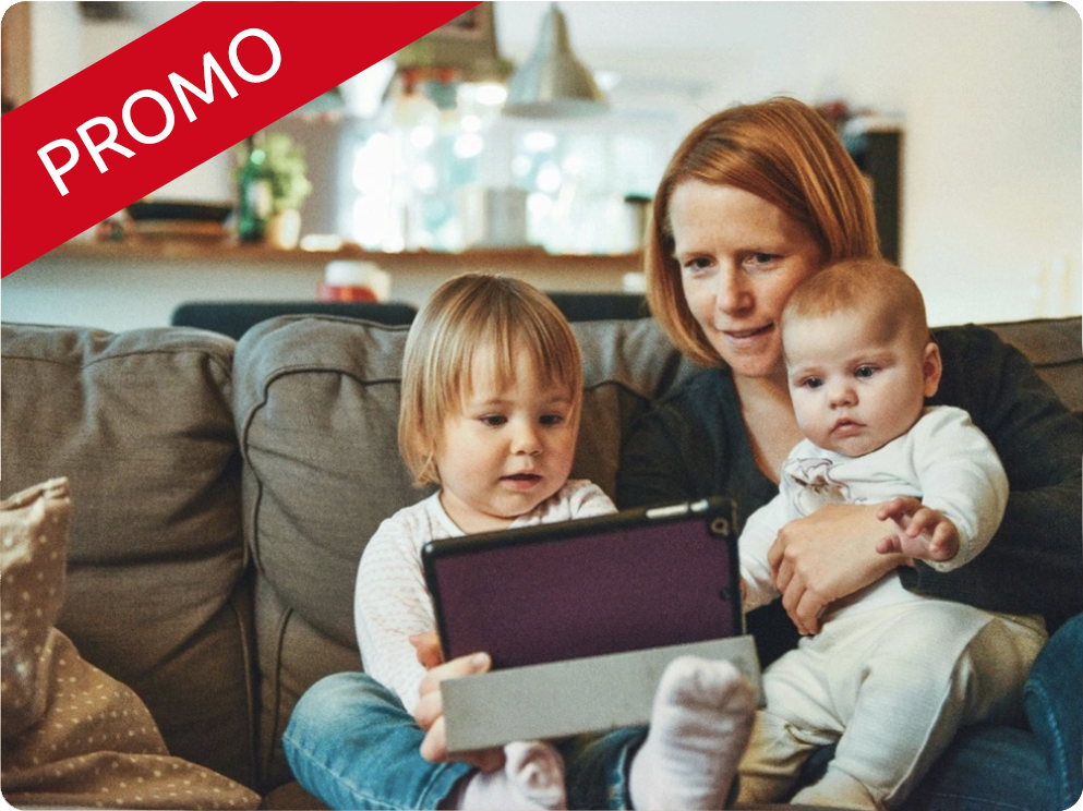 Woman with kids
